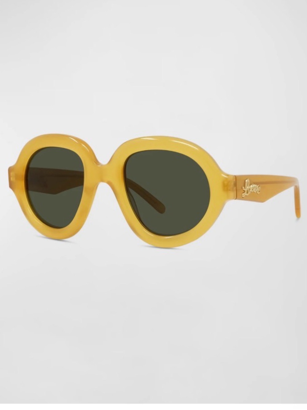 Loewe Round Acetate Sunglasses in Yellow